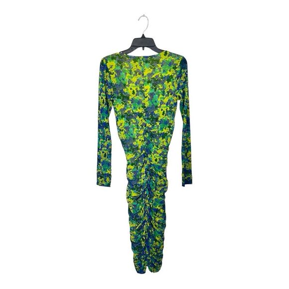 NWT Ganni | Sulphur Spring Stretch Recycled Nylon Mesh Midi Dress 34 2 - Picture 4 of 10